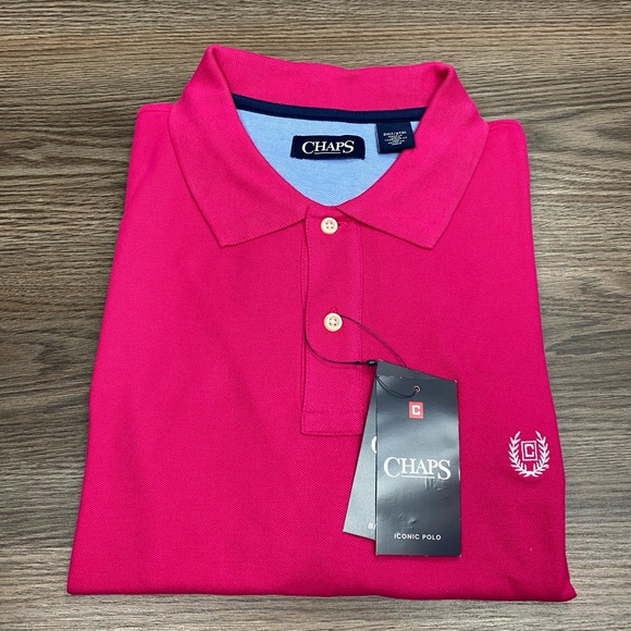 Chaps Other - Chaps NWT Hot Pink Polo Shirt XXL 2XLT